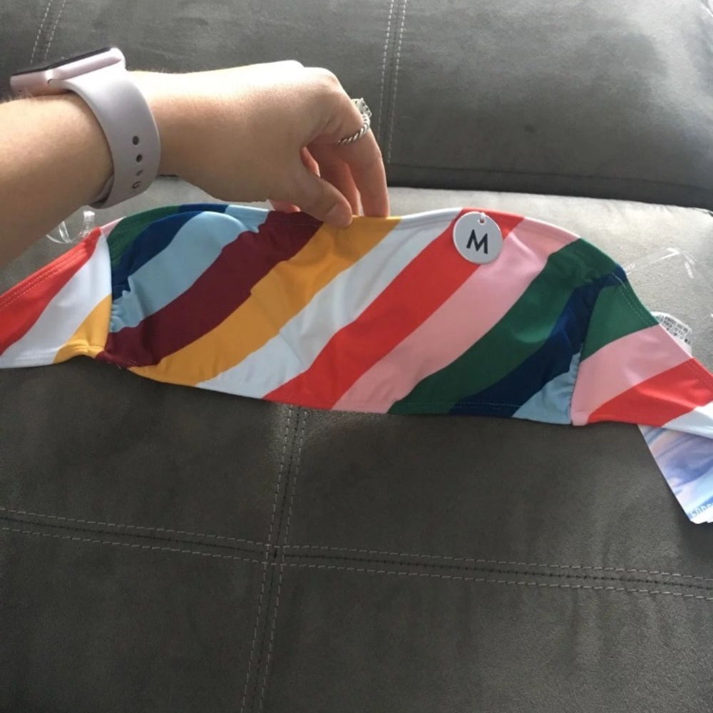 Brand new striped swim top